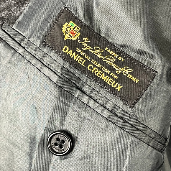 Loro Piana Daniel Cremieux Wool Blazer Mens 48R Gray Windowpane Classic Career - Picture 5 of 16